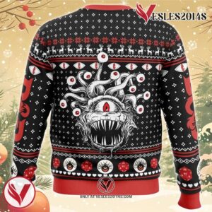 Beholder Dungeons and Dragons Ugly Christmas Sweater, Unique Christmas Gift For Fans - Vesles2014S 1