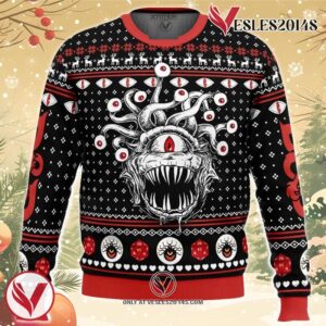 Beholder Dungeons and Dragons Ugly Christmas Sweater, Unique Christmas Gift For Fans - Vesles2014S