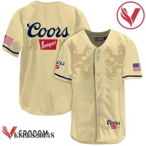 Beige Coors Banquet Beer Baseball Jersey, Perfect Gifts For Fans - Vesles2014S 2