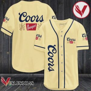 Beige Coors Banquet Beer Baseball Jersey, Perfect Gifts For Fans - Vesles2014S