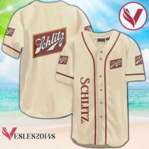 Beige Schlitz Beer Baseball Jersey, Perfect Gifts For Fans - Vesles2014S