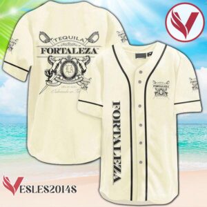 Beige Tequila Fortaleza Baseball Jersey, Perfect Gifts For Fans - Vesles2014S
