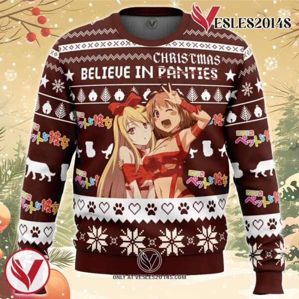 Believe in Christmas The Pet Girl of Sakurasou Ugly Christmas Sweater, Unique Christmas Gift For Fans - Vesles2014S