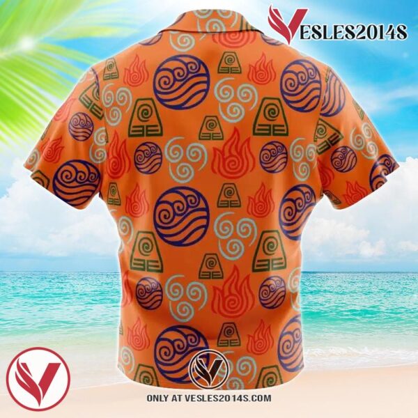 Bending Elements Avatar Hawaiian Button Up Shirt, Perfect Gifts For Anime Lovers - Vesles2014S 1