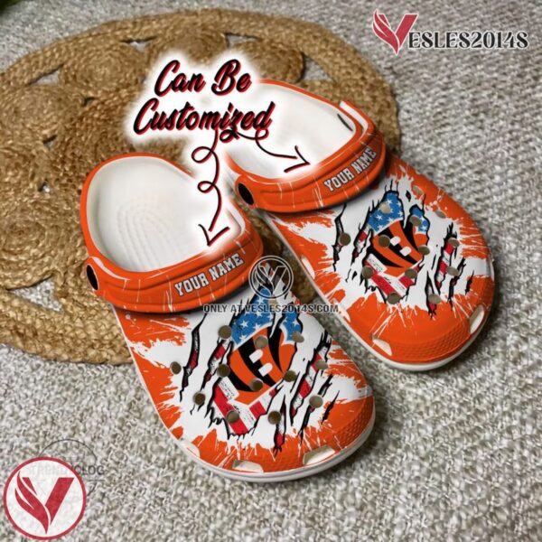 Bengals Football Clog Shoes Custom Name, Unique Gift From  Vesles2014S