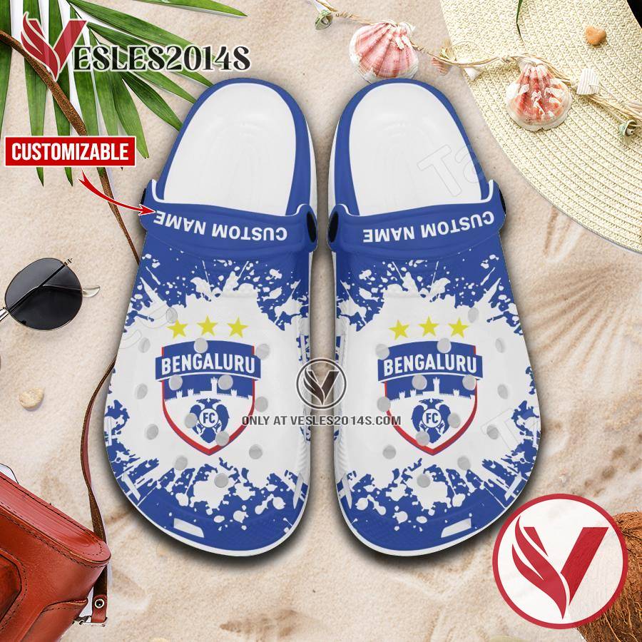 Bengaluru FC Custom Name Crocs Clogs, Unique Footwear For Fans 1