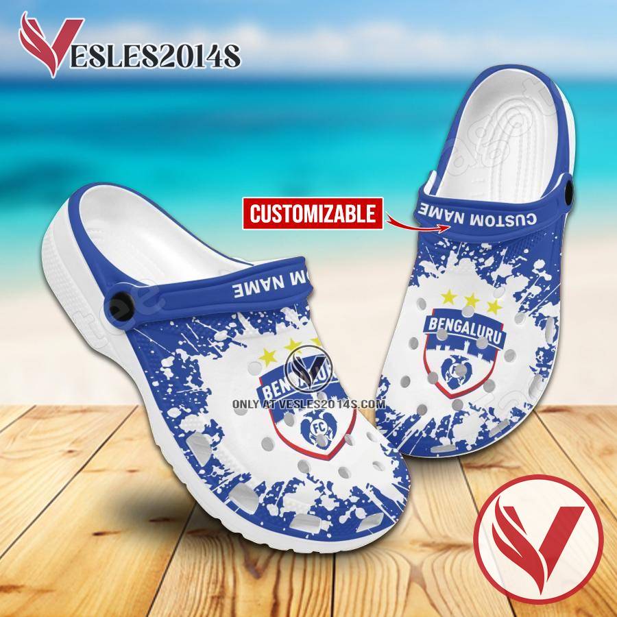 Bengaluru FC Custom Name Crocs Clogs, Unique Footwear For Fans