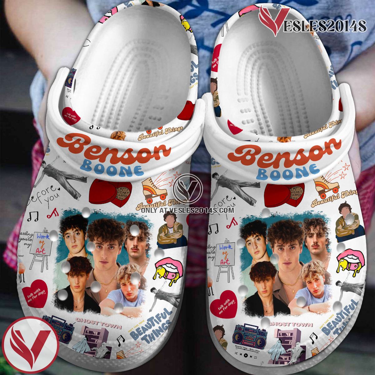 Benson Boone Music Crocs Crocband Clogs Shoes, Unique Gifts For Fans - Vesles2014S