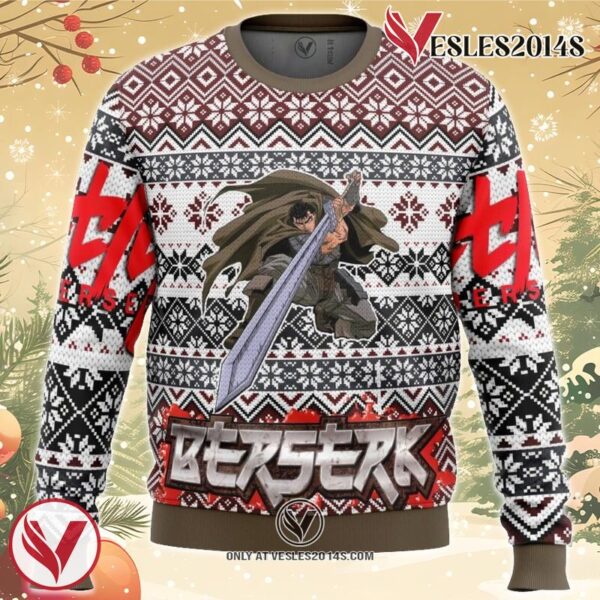 Berserk Guts Ugly Christmas Sweater, Unique Christmas Gift For Fans - Vesles2014S