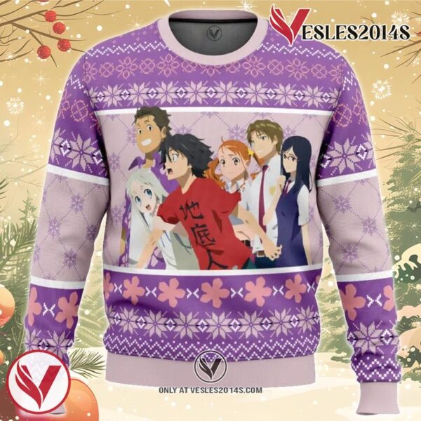 Best Friends Anohana The Flower We Saw That Day Ugly Christmas Sweater, Unique Christmas Gift For Fans - Vesles2014S