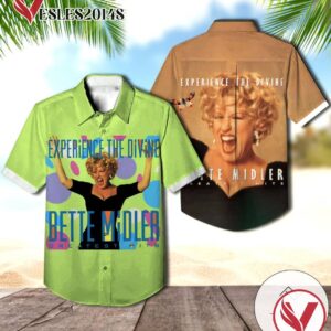 Bette Midler Experience The Divine Greatest Hits Compilation Album Cover Hawaiian Shirt, Best Gift For Music Lovers Vesles2014S