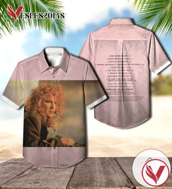 Bette Midler Some People's Lives Album Cover Hawaiian Shirt, Best Gift For Music Lovers Vesles2014S