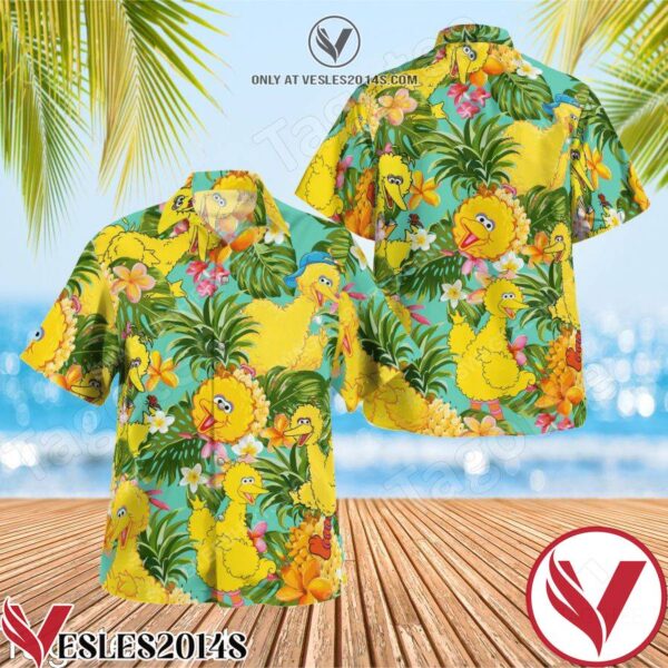 Big Bird The Muppet Tropical Pineapple Hawaiian Shirt, Unique Gifts For Friends - Vesles2014S 1