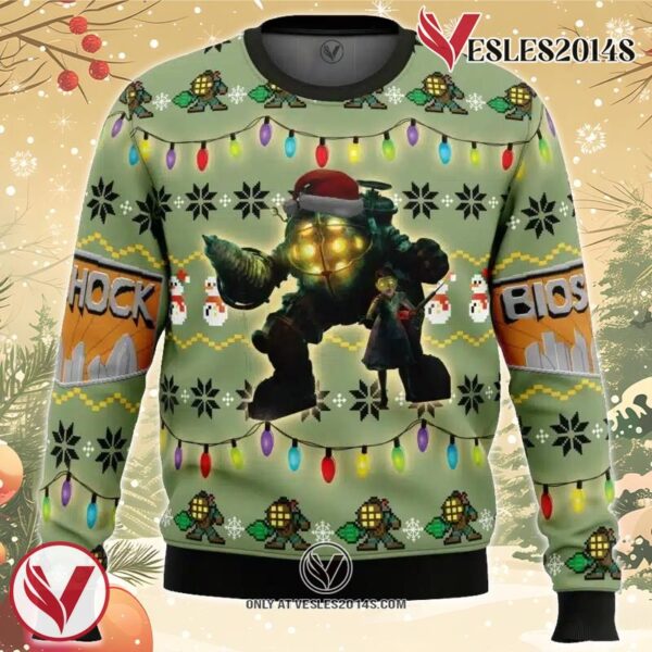 Big Daddy Bioshock Ugly Christmas Sweater, Unique Christmas Gift For Fans - Vesles2014S