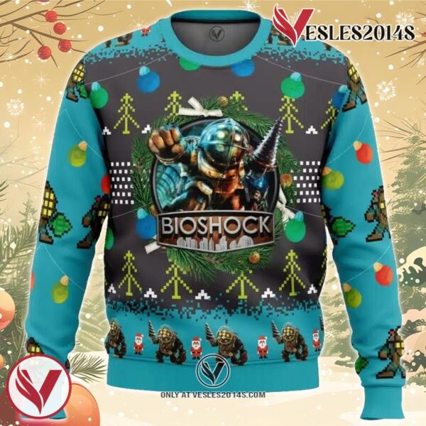 Big Daddy Bioshock v2 Ugly Christmas Sweater, Unique Christmas Gift For Fans - Vesles2014S