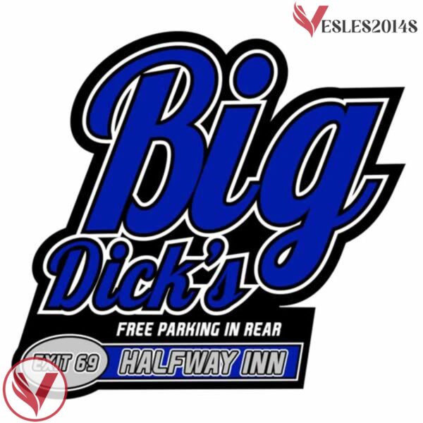 Big Dick's Halfway Inn Blue Funny Hockey Jersey - Vesles2014S 4