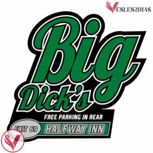 Big Dick's Halfway Inn Green Funny Hockey Jersey - Vesles2014S 4