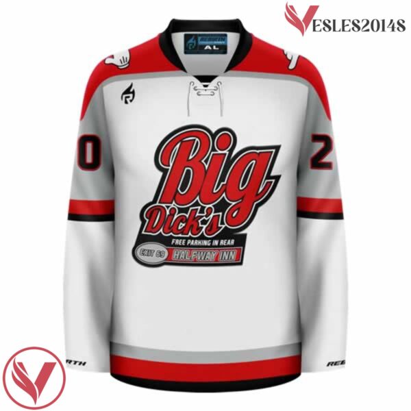 Big Dick's Halfway Inn Red Funny Hockey Jersey - Vesles2014S 2