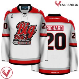 Big Dick's Halfway Inn Red Funny Hockey Jersey - Vesles2014S