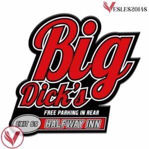 Big Dick's Halfway Inn Red Funny Hockey Jersey - Vesles2014S 4