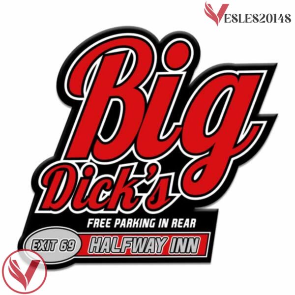 Big Dick's Halfway Inn Red Funny Hockey Jersey - Vesles2014S 4