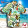 Bigfoot In The Beach For men And Women Graphic Print Short Sleeve Hawaiian Casual Shirt Vesles2014S