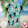 Bigfoot Tropical Hawaiian Graphic Print Short Sleeve Hawaiian Casual Shirt Vesles2014S