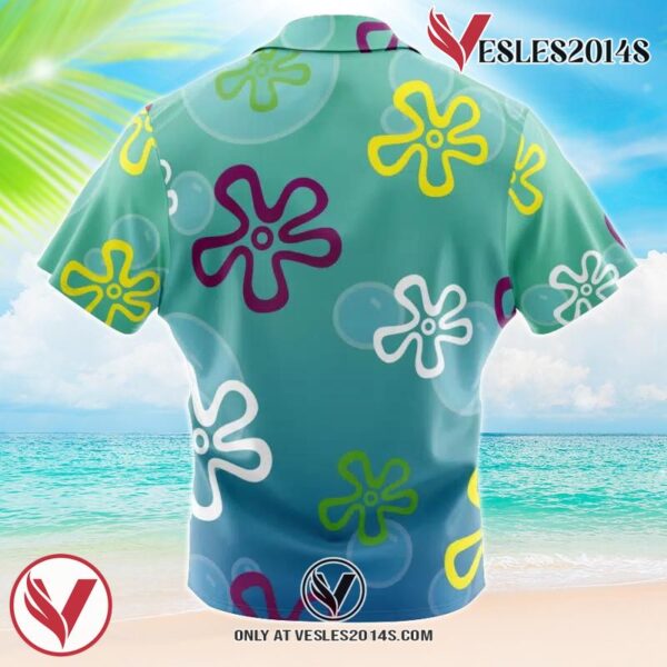 Bikini Bottom Pattern Spongebob Squarepants Hawaiian Button Up Shirt, Perfect Gifts For Anime Lovers - Vesles2014S 1