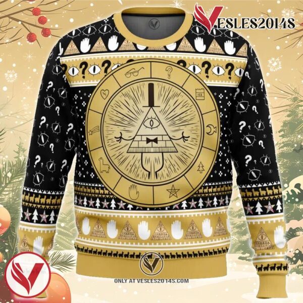 Bill Cipher Gravity Falls Ugly Christmas Sweater, Unique Christmas Gift For Fans - Vesles2014S