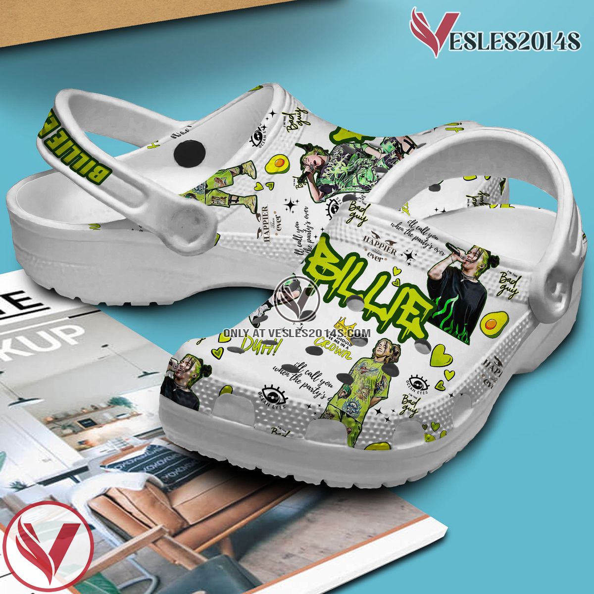 Billie Eilish Music Crocs Crocband Clogs Shoes, Unique Gifts For Fans Style 7 - Vesles2014S 3