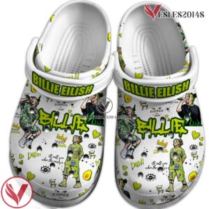 Billie Eilish Music Crocs Crocband Clogs Shoes, Unique Gifts For Fans Style 7 - Vesles2014S