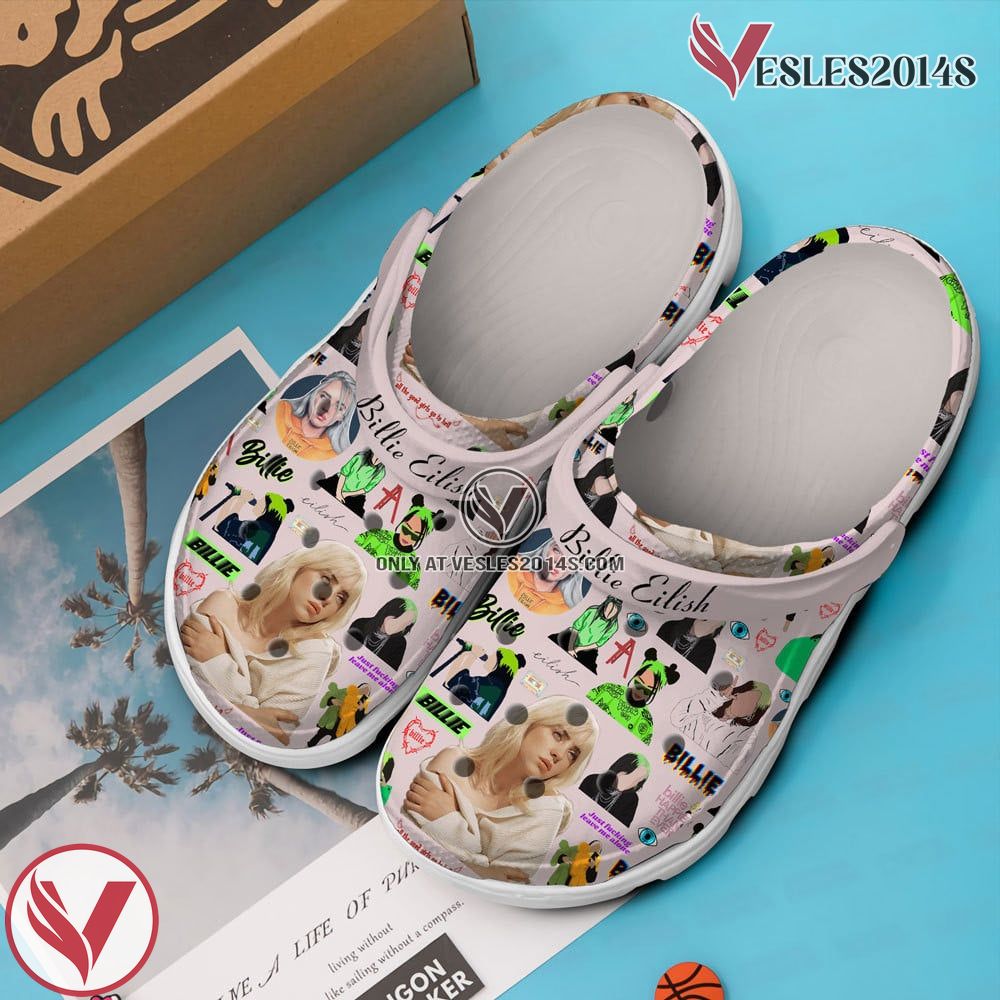 Billie Eilish Singer Music Crocs Crocband Clogs Shoes, Unique Gifts For Fans Style 1 - Vesles2014S 2