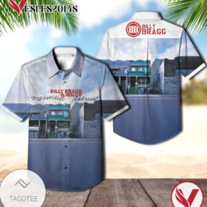 Billy Bragg And Wilco Mermaid Avenue Album Cover Hawaiian Shirt, Best Gift For Music Lovers Vesles2014S