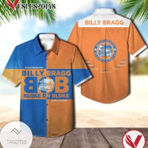 Billy Bragg Bloke On Bloke Compilation Album Cover Hawaiian Shirt, Best Gift For Music Lovers Vesles2014S