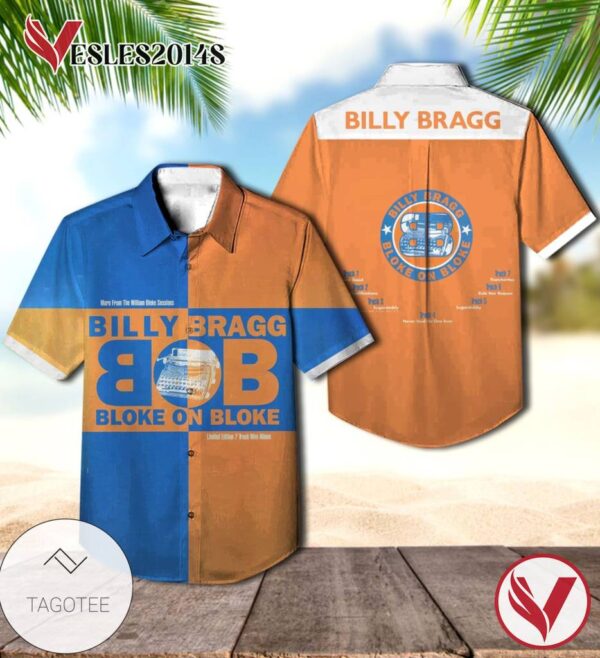 Billy Bragg Bloke On Bloke Compilation Album Cover Hawaiian Shirt, Best Gift For Music Lovers Vesles2014S