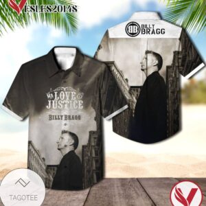 Billy Bragg Mr Love And Justice Album Cover Hawaiian Shirt, Best Gift For Music Lovers Vesles2014S