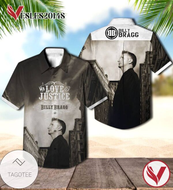 Billy Bragg Mr Love And Justice Album Cover Hawaiian Shirt, Best Gift For Music Lovers Vesles2014S