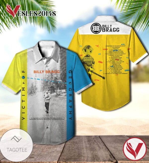 Billy Bragg Victim Of Geography Album Cover Hawaiian Shirt, Best Gift For Music Lovers Vesles2014S