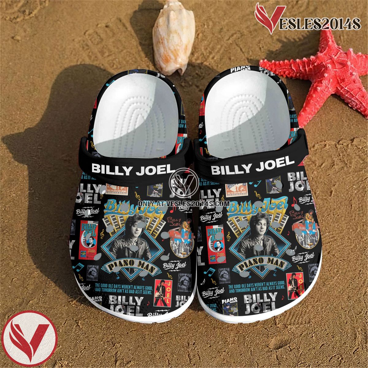 Billy Joel Music Crocs Crocband Clogs Shoes, Unique Gifts For Fans Style 1 - Vesles2014S 3