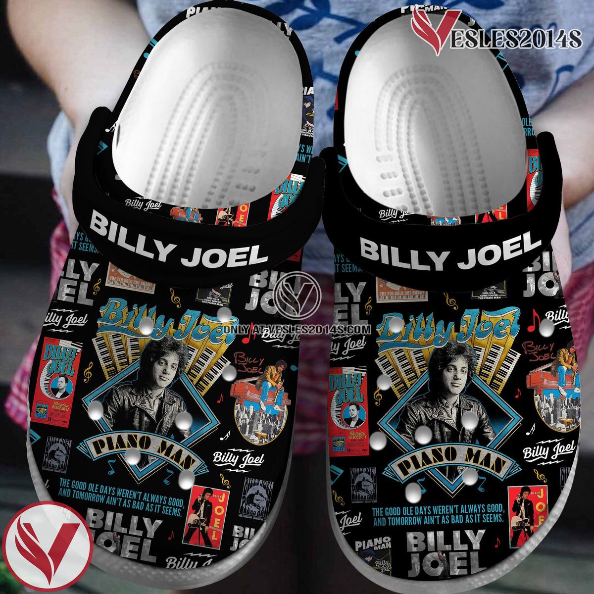 Billy Joel Music Crocs Crocband Clogs Shoes, Unique Gifts For Fans Style 1 - Vesles2014S