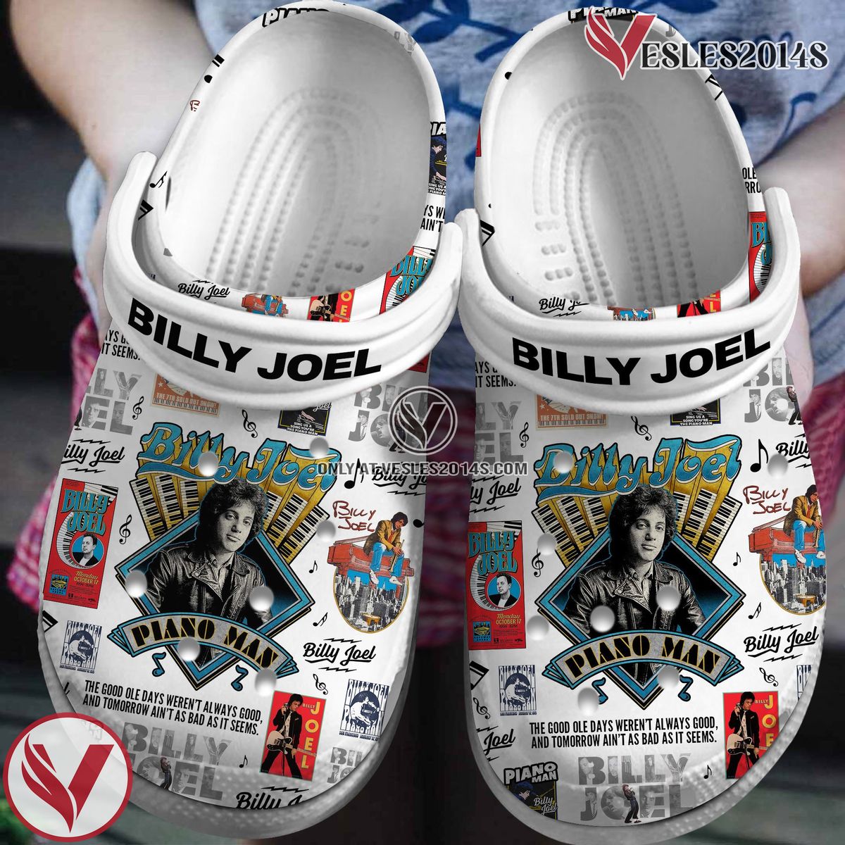 Billy Joel Music Crocs Crocband Clogs Shoes, Unique Gifts For Fans Style 2 - Vesles2014S