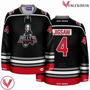 Billy's Tricycle Repair Jigsaw Hockey Jersey - Vesles2014S