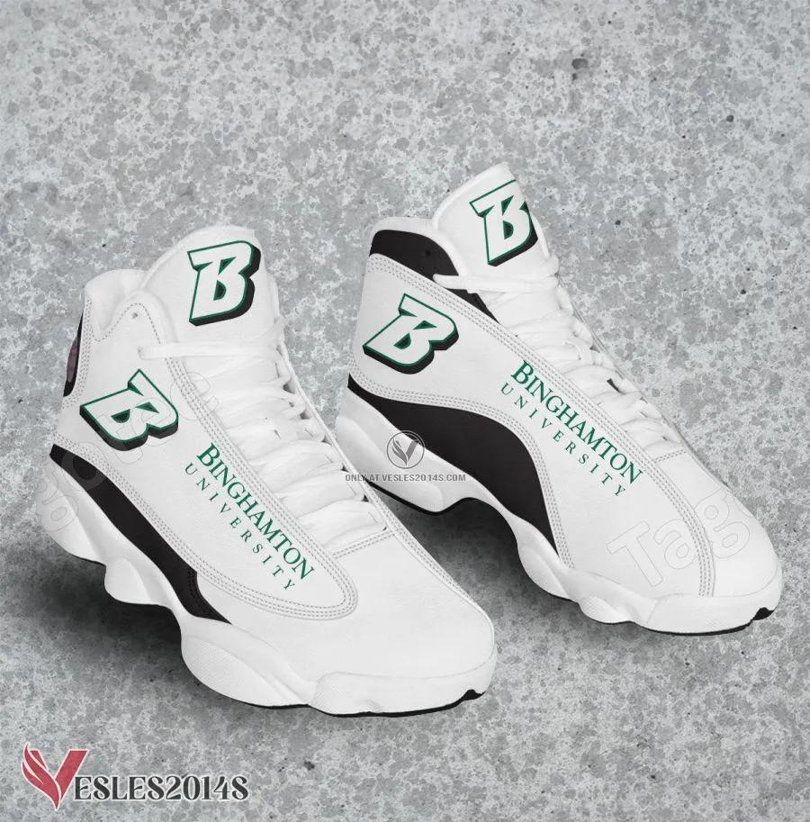 Binghamton University Logo Air Jordan 13 Shoes, Best Sneaker Gifts For Fans - Vesles2014s