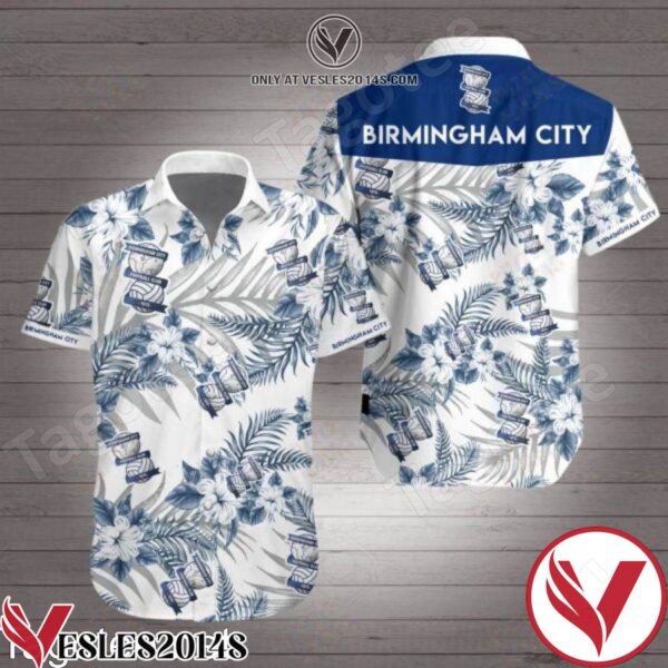 Birmingham City Navy Tropical Floral White Hawaiian Shirt, Unique Gifts For Friends - Vesles2014S 1