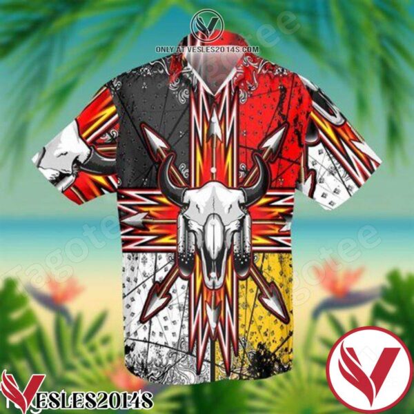 Bison Arrow Native American Hawaiian Shirt, Unique Gifts For Friends - Vesles2014S 1