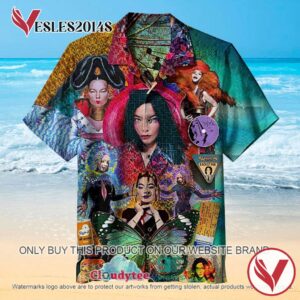 Bjork Albums Pattern Hawaiian Shirt, Best Gift For Music Lovers Vesles2014S