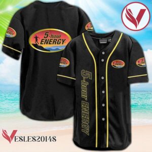 Black 5-hour Energy Baseball Jersey, Perfect Gifts For Fans - Vesles2014S