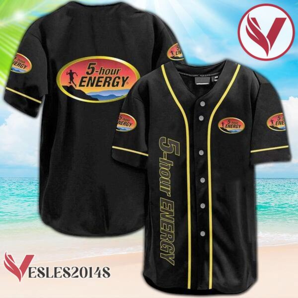 Black 5-hour Energy Baseball Jersey, Perfect Gifts For Fans - Vesles2014S