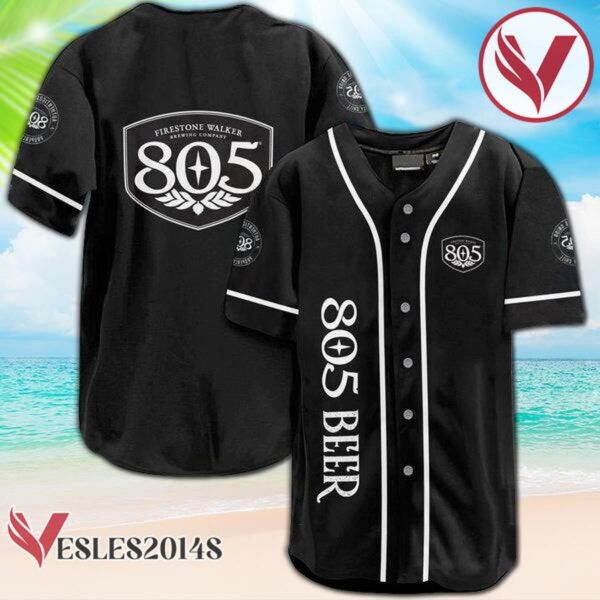Black 805 Beer Baseball Jersey, Perfect Gifts For Fans - Vesles2014S