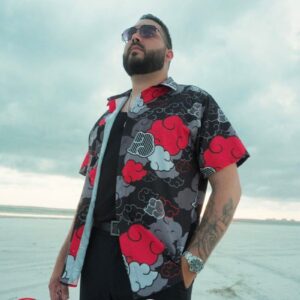 Black Aloha Akatsuki Naruto Hawaiian Button Up Shirt, Perfect Gifts For Anime Lovers - Vesles2014S 3
